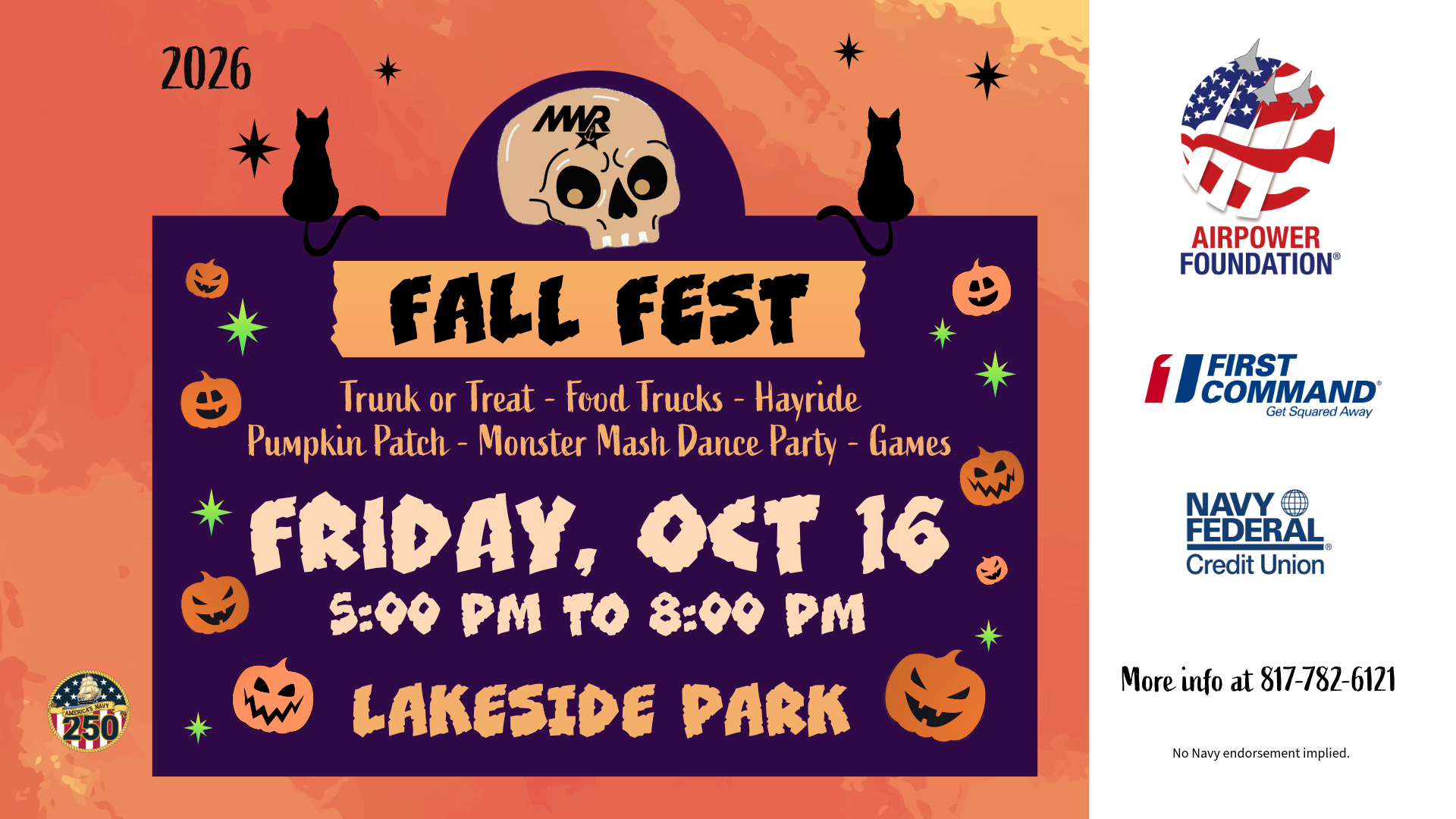Advertisement promoting Fall Fest on Friday, October 16 from 5-8 PM at Lakeside Park.
