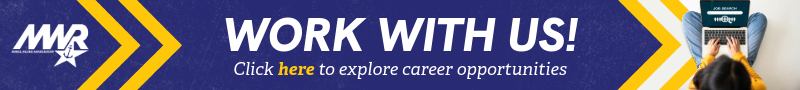 Advertisement promoting working with MWR.