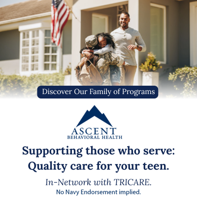 Advertisement promoting Ascent Behavioral Health.