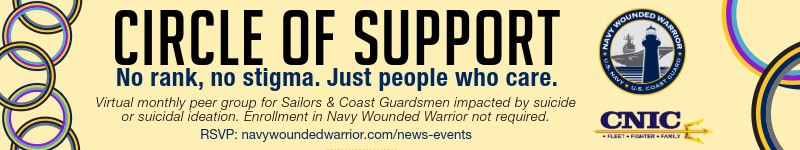 Advertisement promoting Circle of Support Navy Wounded Warrior.